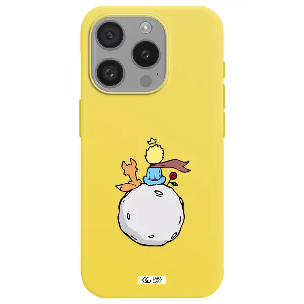 Le Petit Prince Apple Iphone 15 Pro Silicone Canary Yellow Case