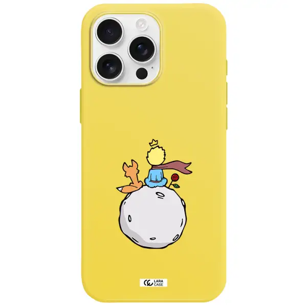 Le Petit Prince Apple Iphone 16 Pro Max Silicone Canary Yellow Case