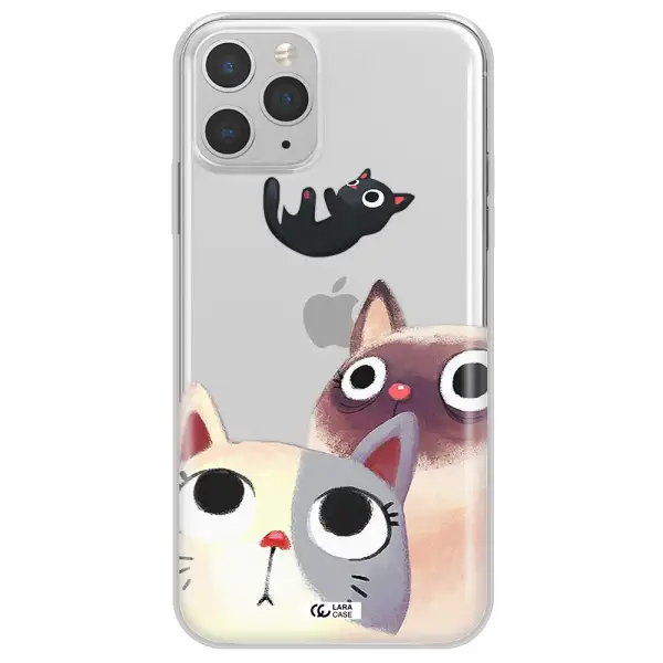 Falling Kitten Watercolor Apple iPhone 11 pro Clear TPU Case
