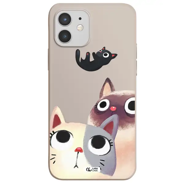 Falling Kitten Watercolor Apple iPhone 12 mini Silicone Stone Case