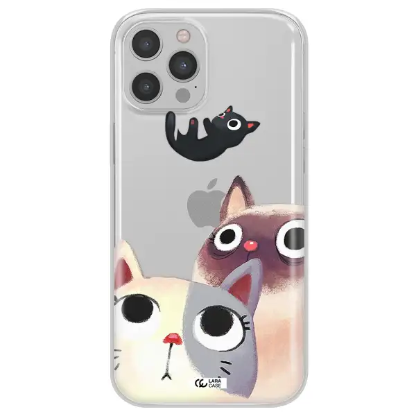 Falling Kitten Watercolor Apple iPhone 12 pro Clear TPU Case