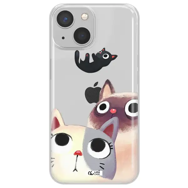 Falling Kitten Watercolor Apple iPhone 13 mini Clear TPU Case