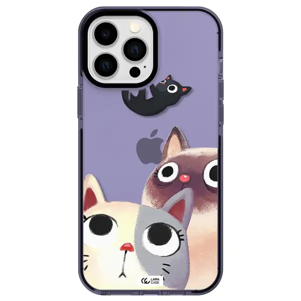Falling Kitten Watercolor Apple iPhone 13 Pro Max impact Lilac Case