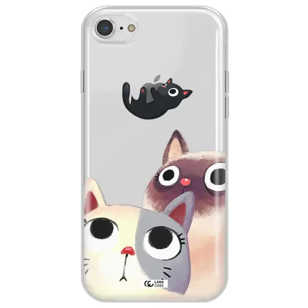 Falling Kitten Watercolor Apple iPhone 7 Clear TPU Case