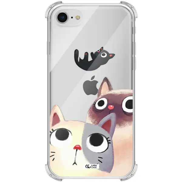 Falling Kitten Watercolor Apple iPhone se 2020 Clear PC Case