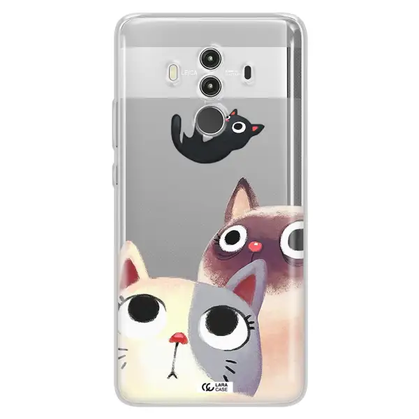 Falling Kitten Watercolor Huawei Mate 10 Clear TPU Case