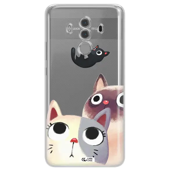Falling Kitten Watercolor Huawei Mate 10 Pro Clear TPU Case