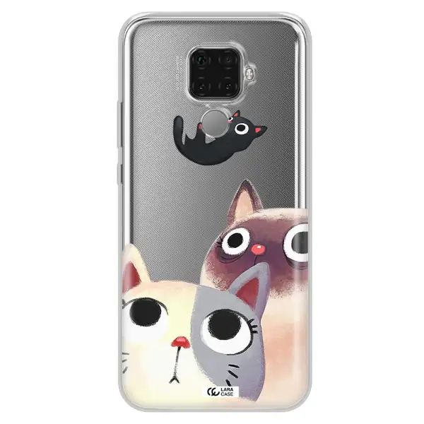 Falling Kitten Watercolor Huawei Mate 30 Lite Clear TPU Case