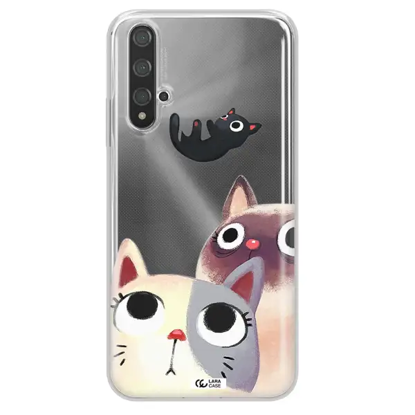 Falling Kitten Watercolor Huawei Nova 5t Clear TPU Case