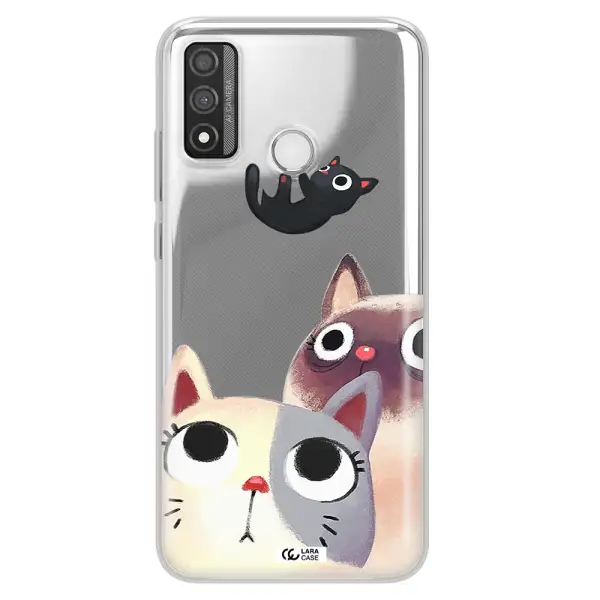 Falling Kitten Watercolor Huawei P Smart 2020 Clear TPU Case