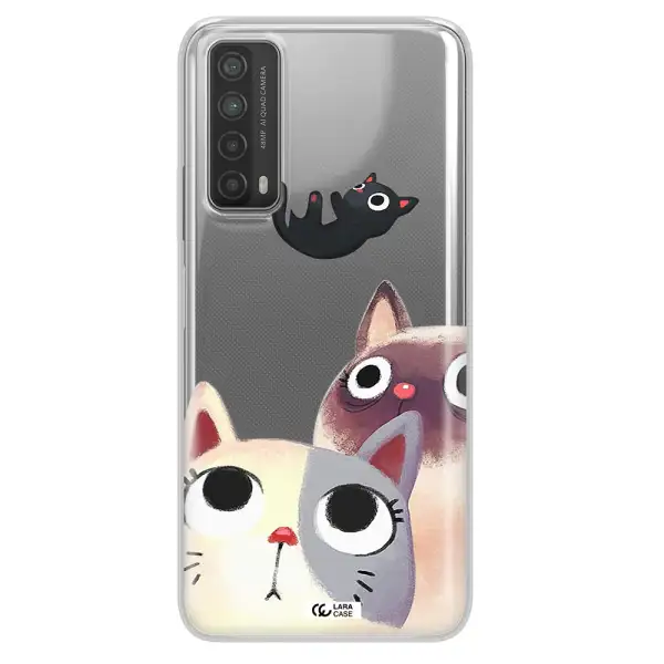 Falling Kitten Watercolor Huawei P Smart 2021 Clear TPU Case