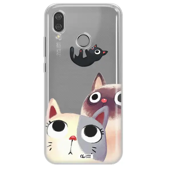 Falling Kitten Watercolor Huawei P20 Lite Clear TPU Case
