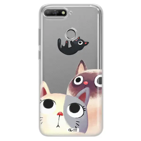 Falling Kitten Watercolor Huawei Y6 Prime 2018 Clear TPU Case