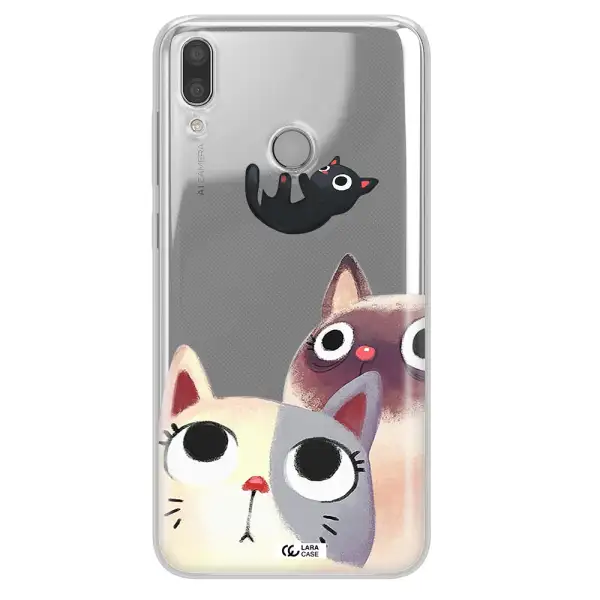 Falling Kitten Watercolor Huawei Y9 2019 Clear TPU Case