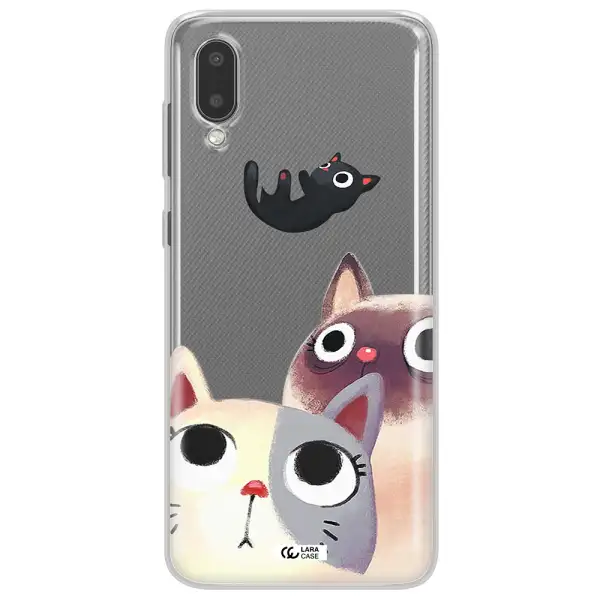 Falling Kitten Watercolor Samsung A02 Clear TPU Case