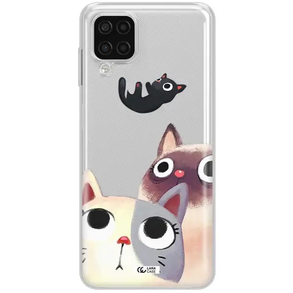 Falling Kitten Watercolor Samsung A12 4g Clear TPU Case