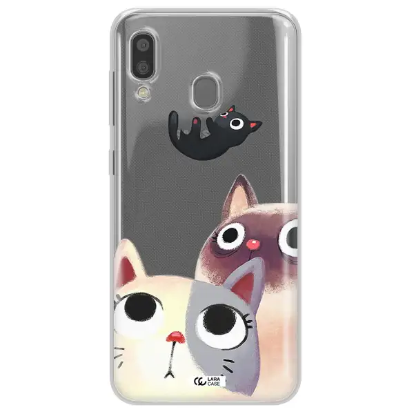 Falling Kitten Watercolor Samsung A20 Clear TPU Case