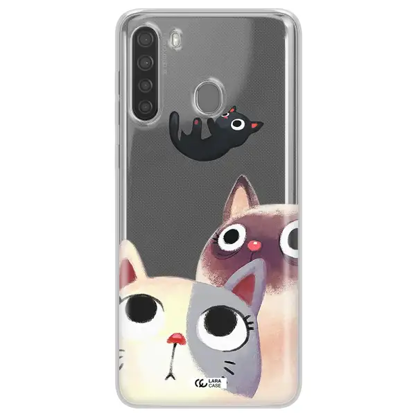 Falling Kitten Watercolor Samsung A21 Clear TPU Case