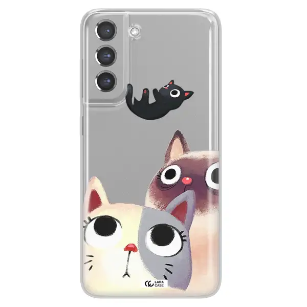 Falling Kitten Watercolor Samsung A21 Fe Clear TPU Case