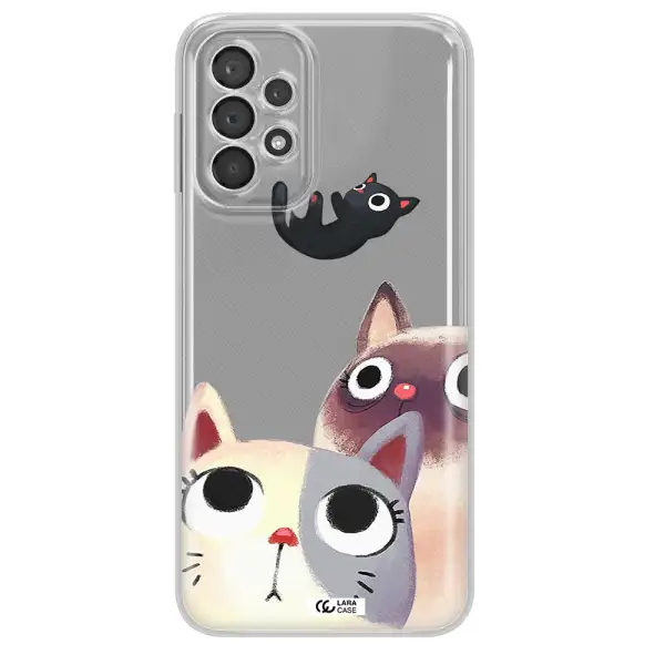 Falling Kitten Watercolor Samsung A23 5G Clear Tpu Case