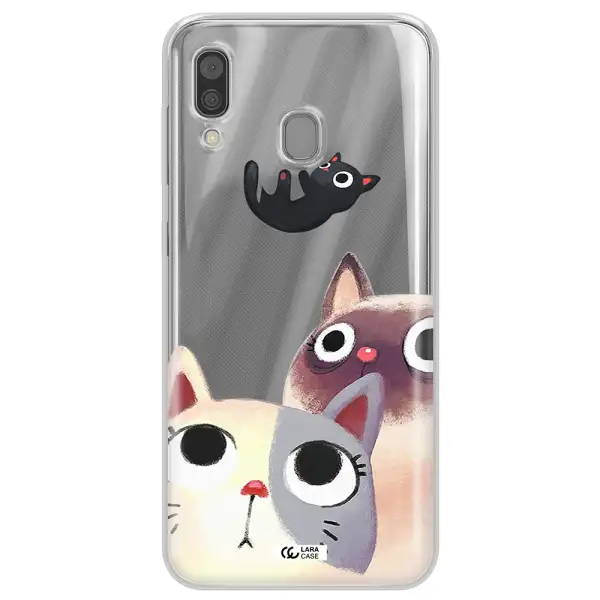 Falling Kitten Watercolor Samsung A30 Clear TPU Case