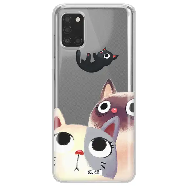 Falling Kitten Watercolor Samsung A31 Clear TPU Case