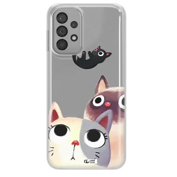 Falling Kitten Watercolor Samsung A33 Clear TPU Case