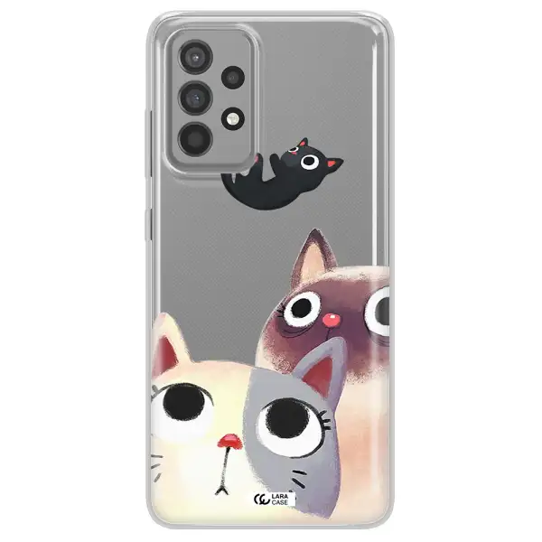 Falling Kitten Watercolor Samsung A52 Clear TPU Case