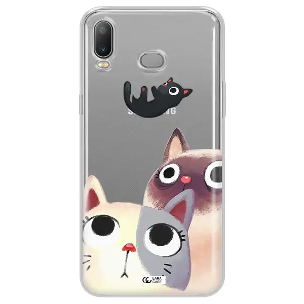 Falling Kitten Watercolor Samsung A6S Clear TPU Case