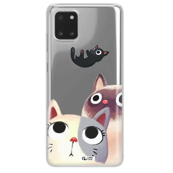 Falling Kitten Watercolor Samsung A81 Clear TPU Case