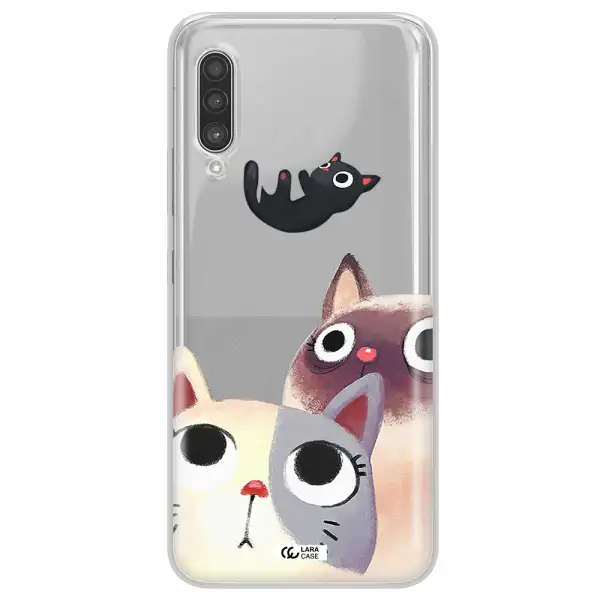 Falling Kitten Watercolor Samsung A90 Clear TPU Case