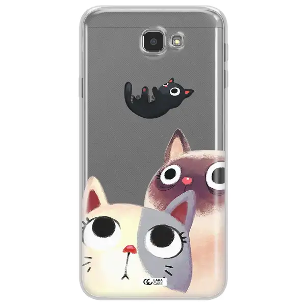 Falling Kitten Watercolor Samsung J7 Prim Clear TPU Case