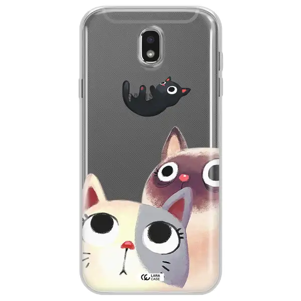 Falling Kitten Watercolor Samsung J7 Pro Clear TPU Case