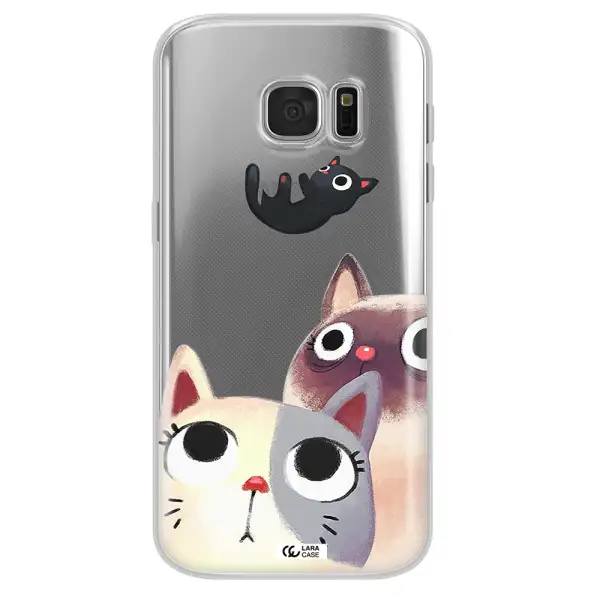 Falling Kitten Watercolor Samsung S 7 Clear TPU Case