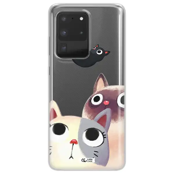 Falling Kitten Watercolor Samsung S20 Ultra Clear TPU Case