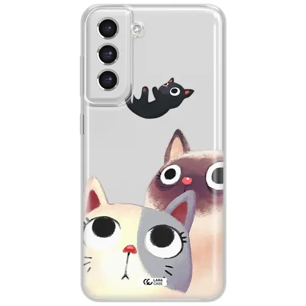 Falling Kitten Watercolor Samsung S21 Fe Clear Tpu Case