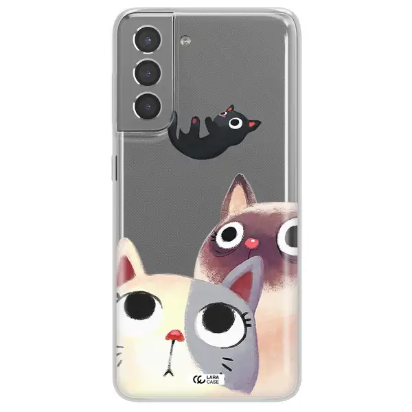Falling Kitten Watercolor Samsung S21 Plus Clear TPU Case