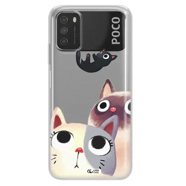 Falling Kitten Watercolor Xiaomi Poco M3 Clear TPU Case