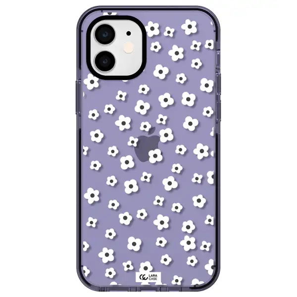 Five Petal White Flower Apple iPhone 11 impact Lilac Case