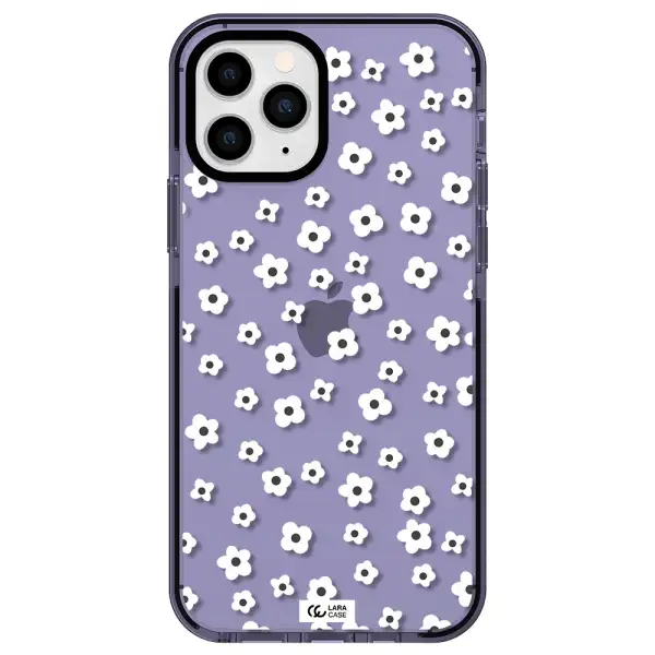 Five Petal White Flower Apple iPhone 11 pro impact Lilac Case