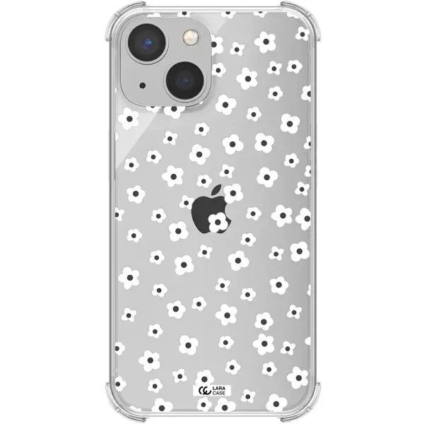 Five Petal White Flower Apple iPhone 13 Clear PC Case