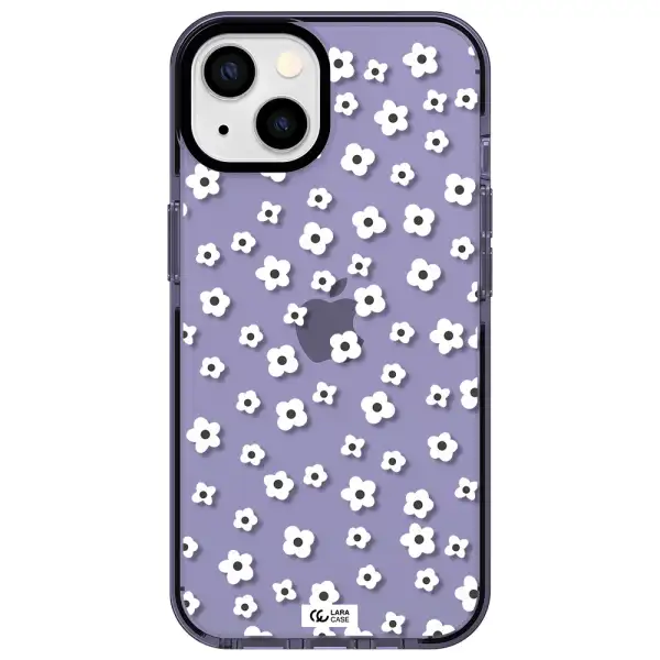 Five Petal White Flower Apple iPhone 13 impact Lilac Case