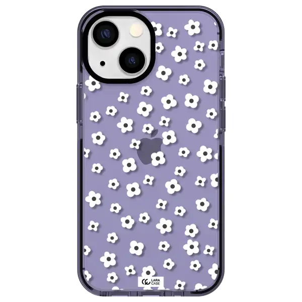 Five Petal White Flower Apple iPhone 13 mini impact Lilac Case