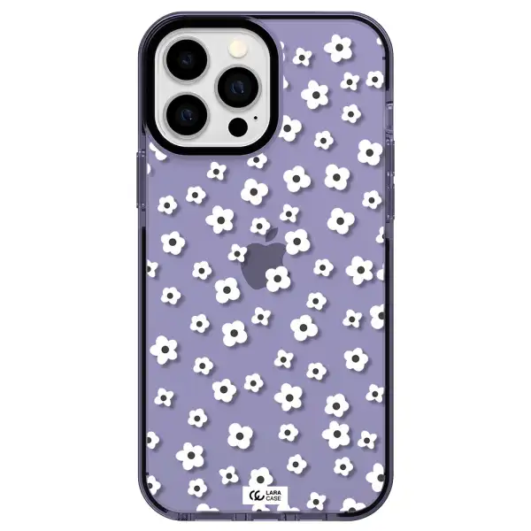 Five Petal White Flower Apple iPhone 13 Pro Max impact Lilac Case