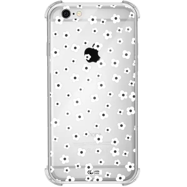Five Petal White Flower Apple iPhone 6 Clear PC Case