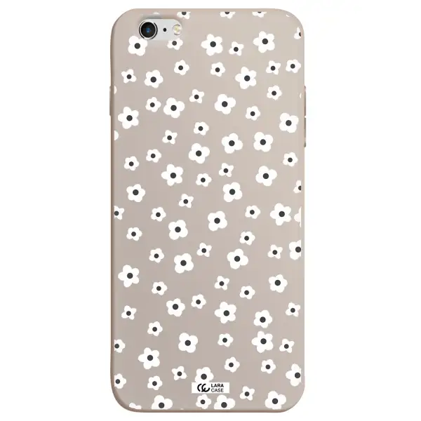 Five Petal White Flower Apple iPhone 6 s plus Silicone Stone Case
