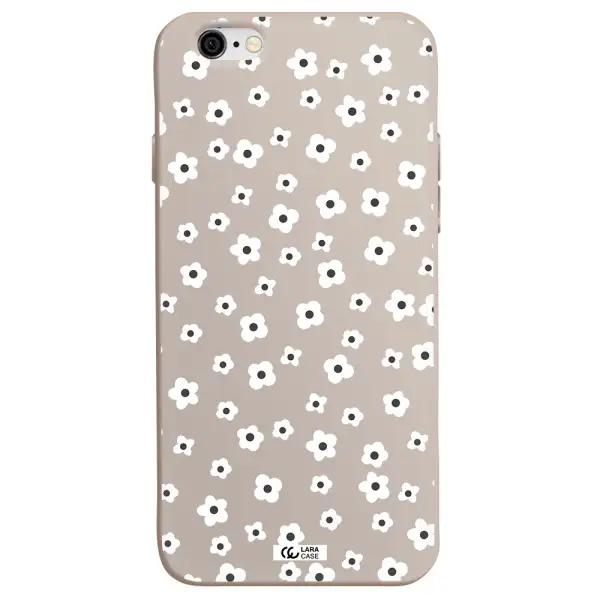 Five Petal White Flower Apple iPhone 6 Silicone Stone Case
