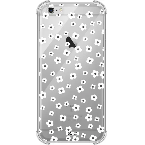 Five Petal White Flower Apple iPhone 6S Clear PC Case
