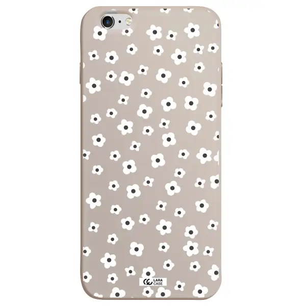 Five Petal White Flower Apple iPhone 6S Silicone Stone Case