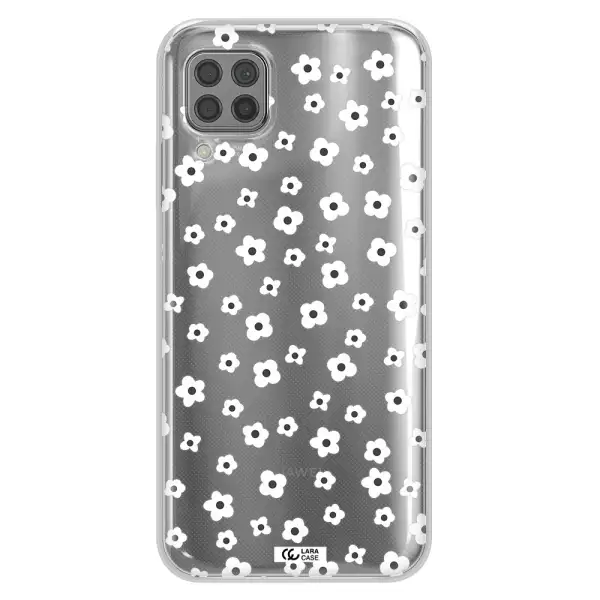 Five Petal White Flower Huawei P40 Lite Clear TPU Case
